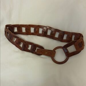 Boho leather hip or waist belt